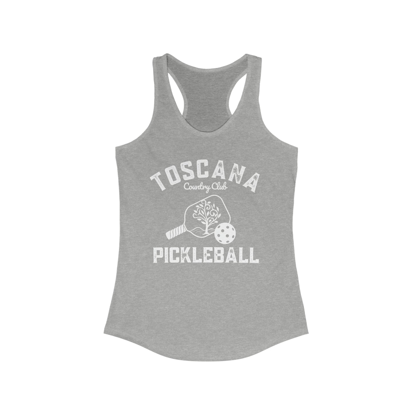 Toscana Country Club. - Women's Ideal Racerback Tank - customize back