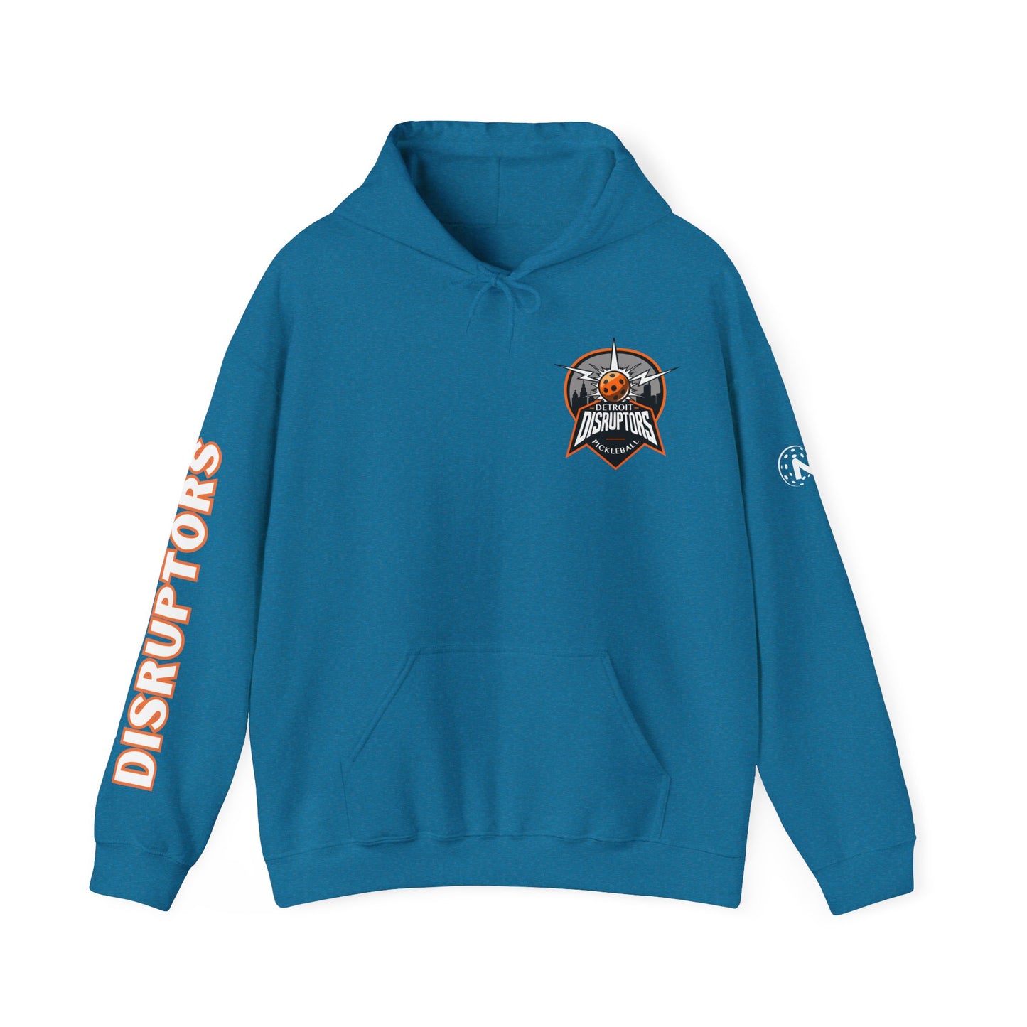 Detroit Disruptors Unisex Hoodie - Customize Sleeve or Back w/ Name - 50% cotton/poly (add in instructions)