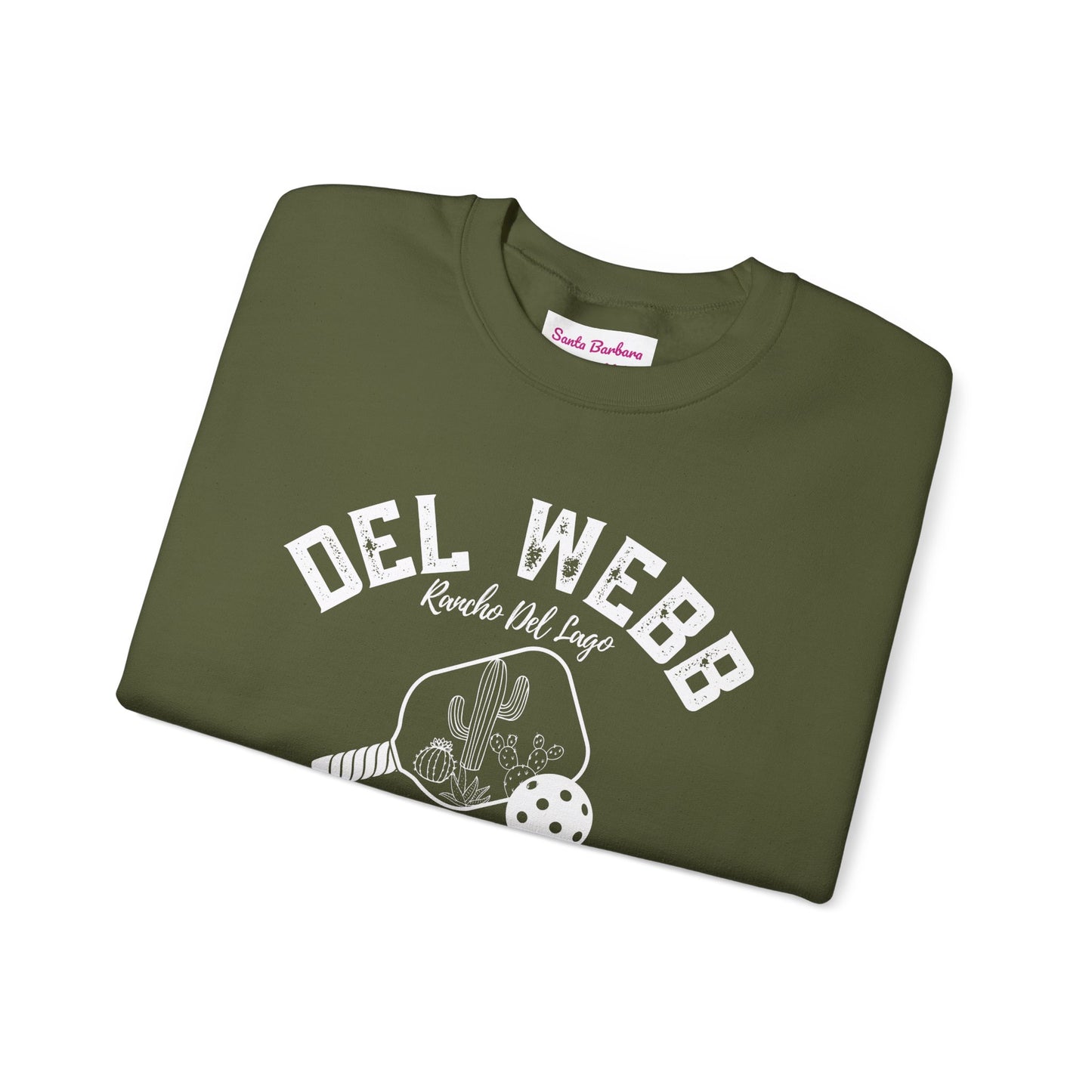 Copy of Del Webb Pickleball Beachy Style - Dink in the Desert - Unisex Crew -ca add name to sleeve with paddles