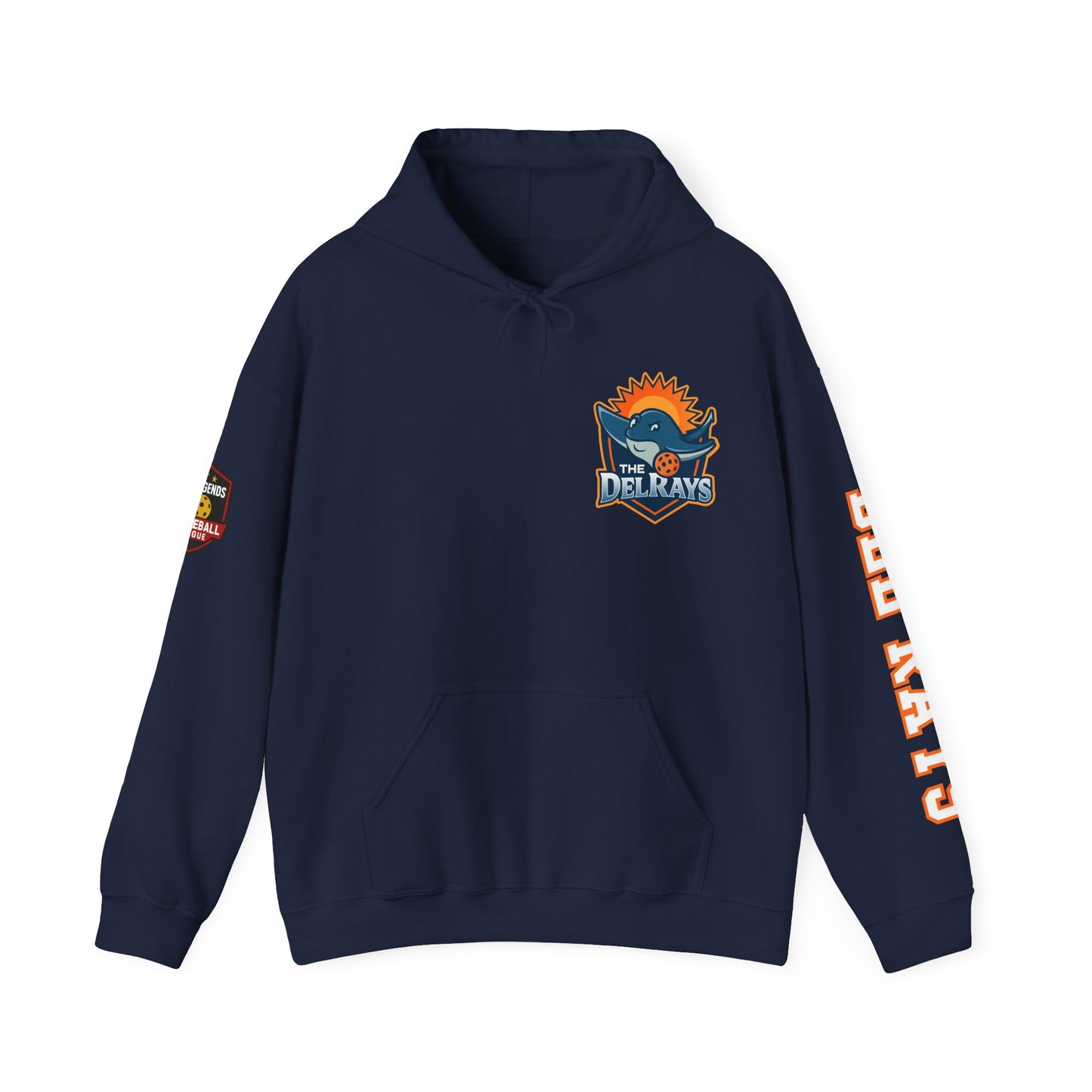 The Del Raysl Unisex Hoodie - Add name - optional US Legends logo sleeve