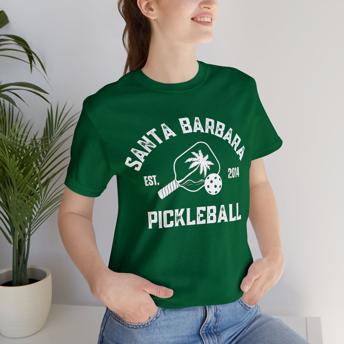 Santa Barbara Pickleball original - 2 day - Unisex 100% airline cotton Jersey Short Sleeve Tee