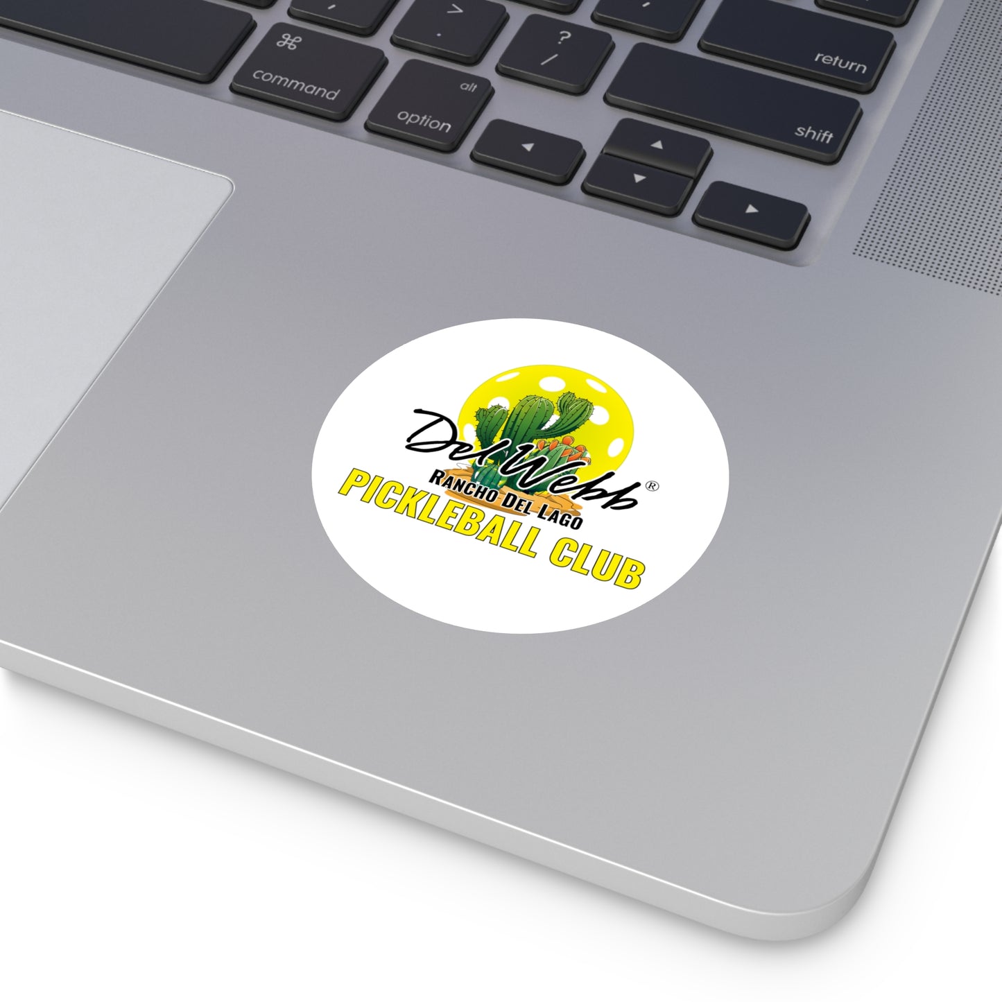 Del Web Pickleball - Round Vinyl Stickers