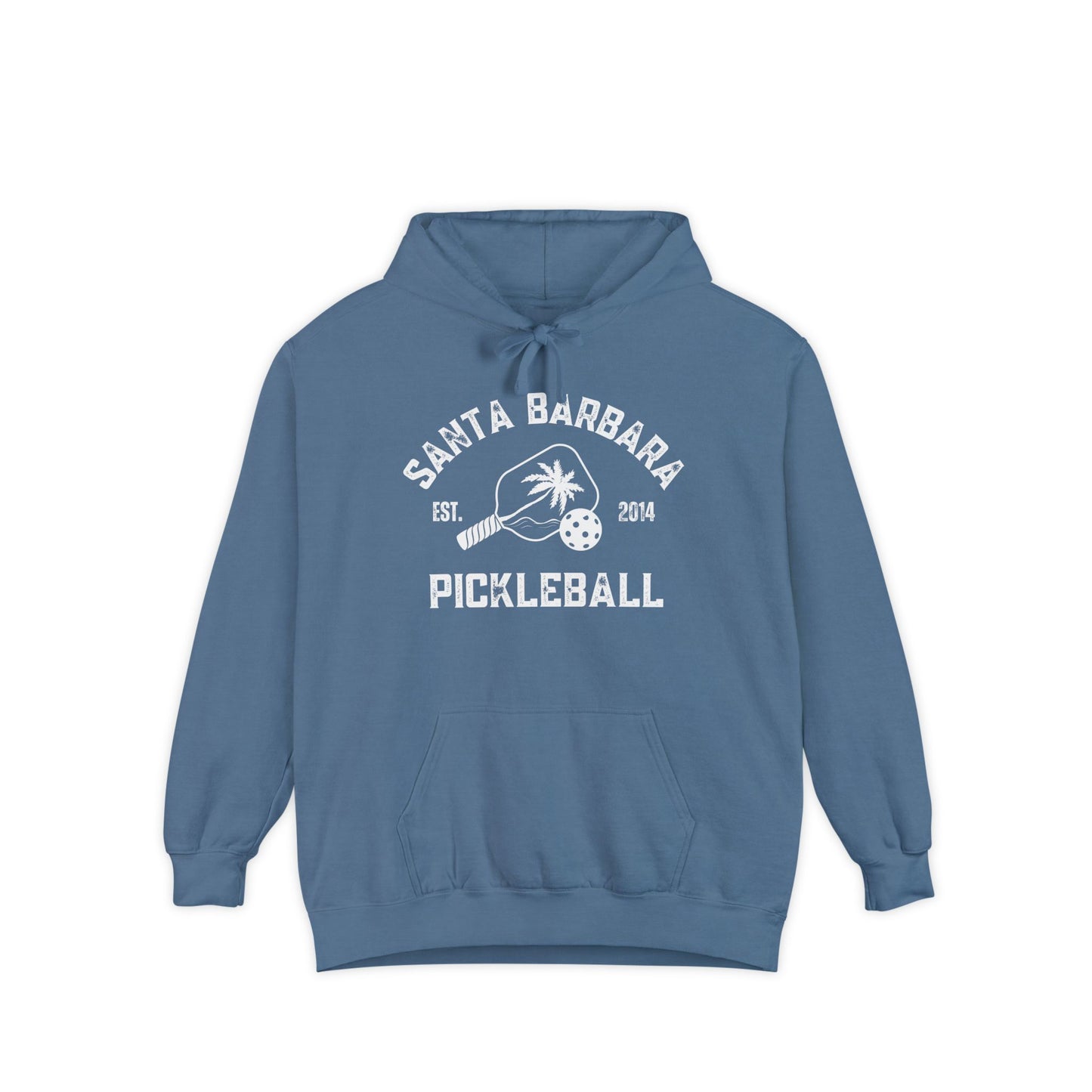 Adult Santa Barbara Pickleball Unisex Garment-Dyed Hoodie- can have name on back