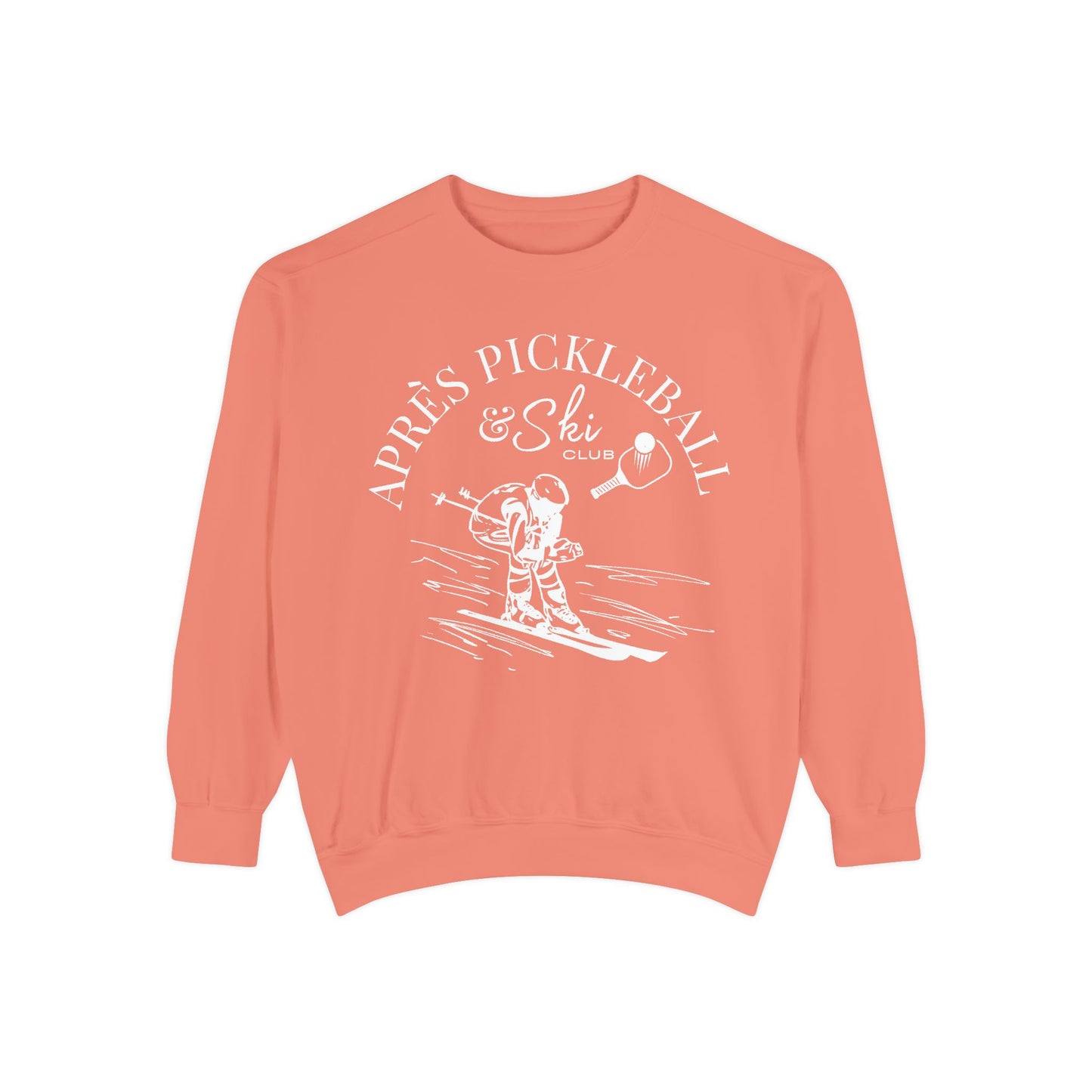 APRE’S PICKLEBALL & SKI Unisex Garment-Dyed CREW - medium weight