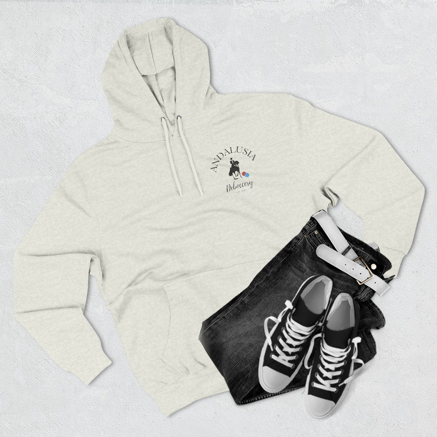 Andalusia Deboccery 80% cotton/20% poly plush - Lane 7 Three-Panel Fleece Hoodie