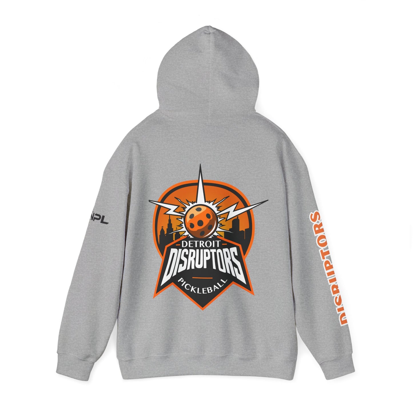 Detroit Disruptors Unisex Hoodie - Customize Sleeve or Back w/ Name - 50% cotton/poly (add in instructions)