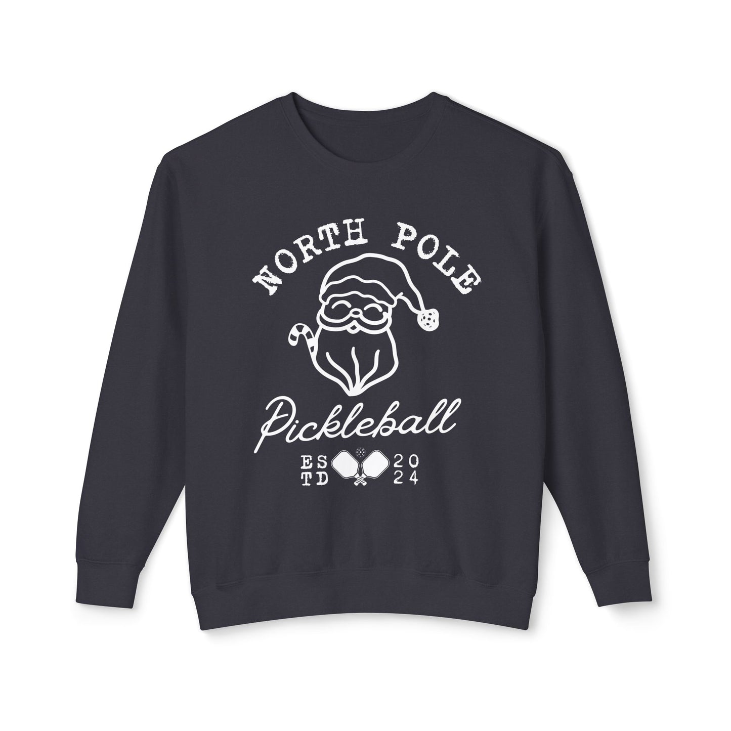 North Pole Pickleball Lightweight Garment Dyed Crew - can personalize sleeves
