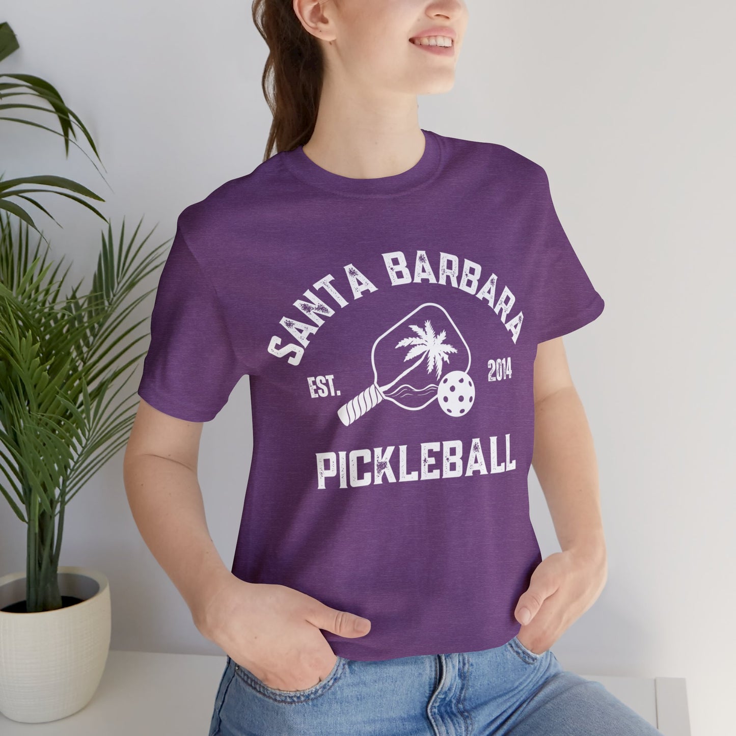 Santa Barbara Pickleball original - 2 day - Unisex 100% airline cotton Jersey Short Sleeve Tee