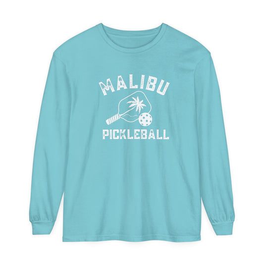 Malibu Pickleball - Long Sleeve Unisex Garment-dyed Long Sleeve T-Shirt