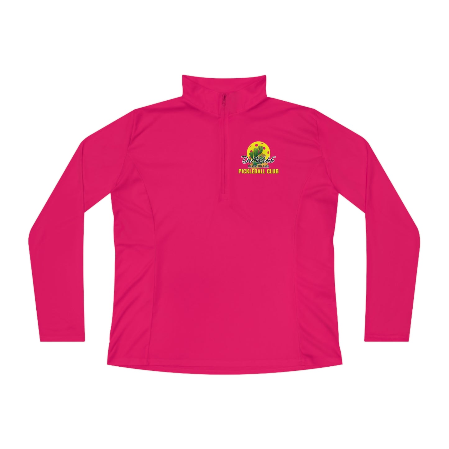 Del Webb Pickleball - SPF 40 Moisture Wicking, Ladies Quarter-Zip Pullover