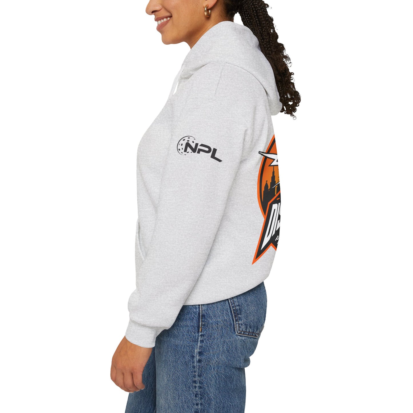 Detroit Disruptors Unisex Hoodie - Customize Sleeve or Back w/ Name - 50% cotton/poly (add in instructions)