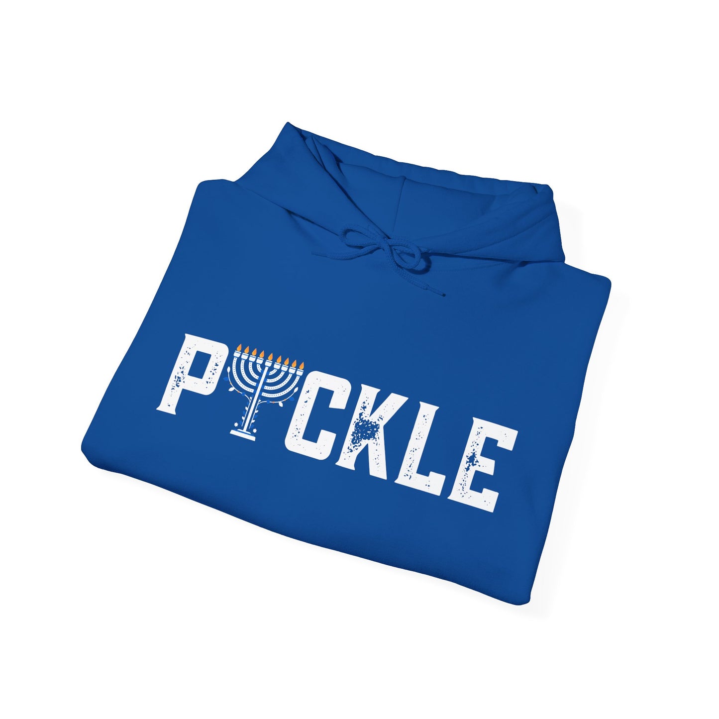 PICKLE Hanukkah Hoodie (50/50) Unisex - Can customize sleeve w/name -optional