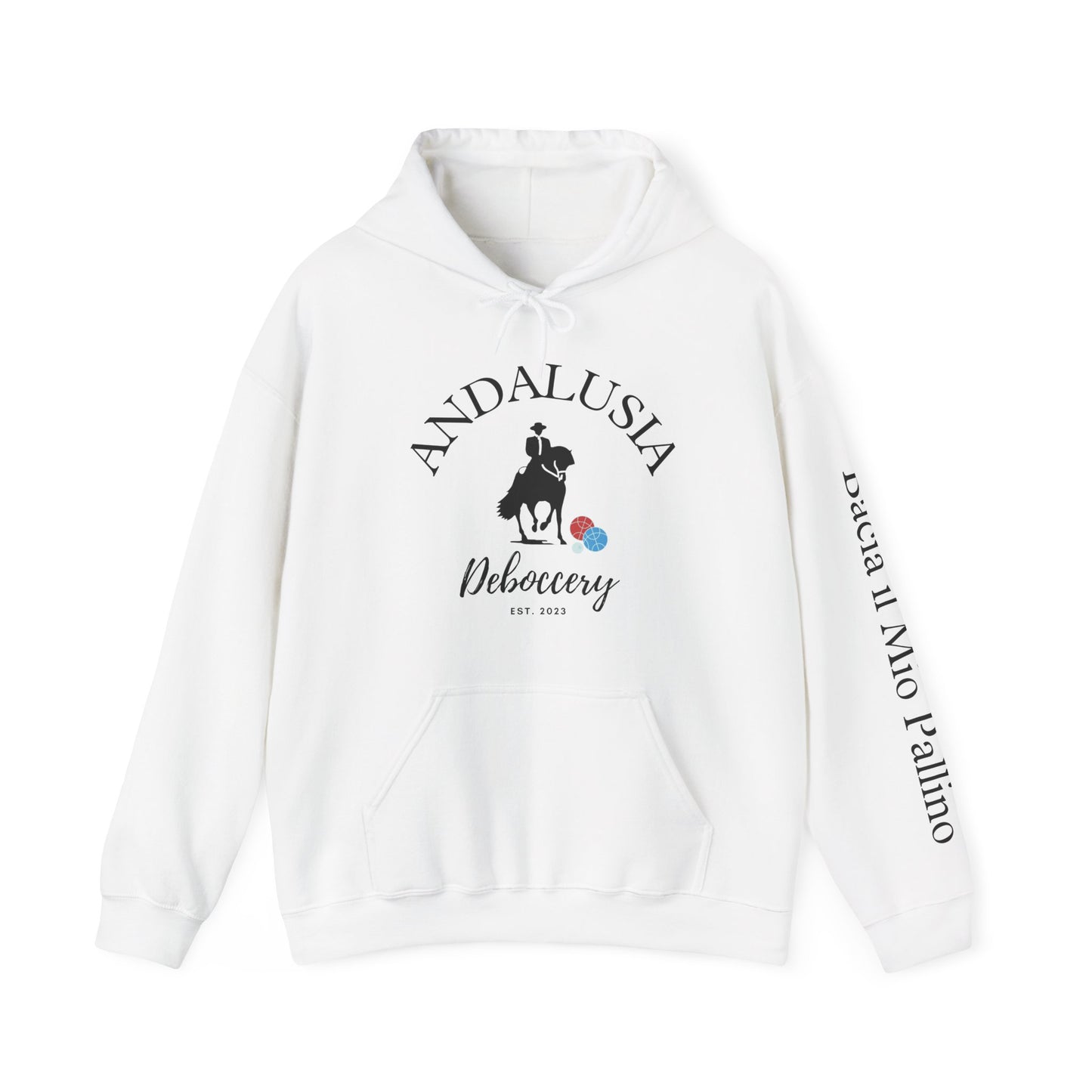 Gigi’s Custom Andalusia Unisex 50% cotton/50 poly Hoodie - customize sleeve included