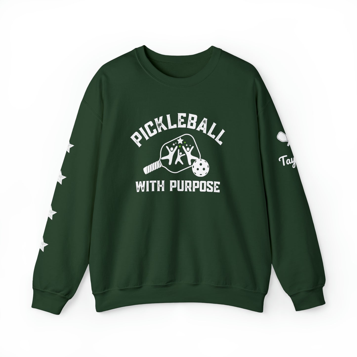 Picklemania Pickleball with Purpose Crew - Crew (Customize sleeve)