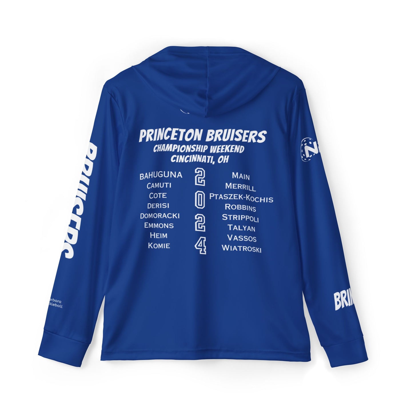 Princeton Bruiser’s Sports Warmup Hoodie SPF 50 Moisture Wicking- Blank back or NEW 25/26 season