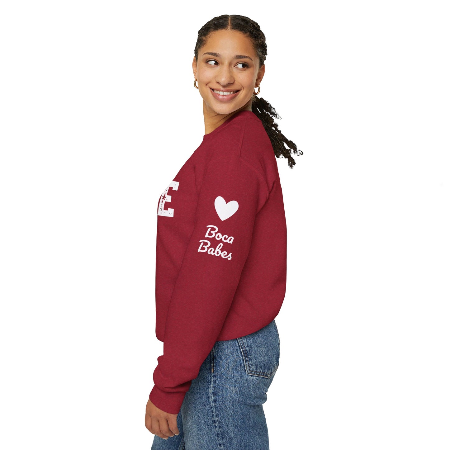 Boca Babes - 50/50 Plush - (heathered & solid colors) personalize sleeve and or back