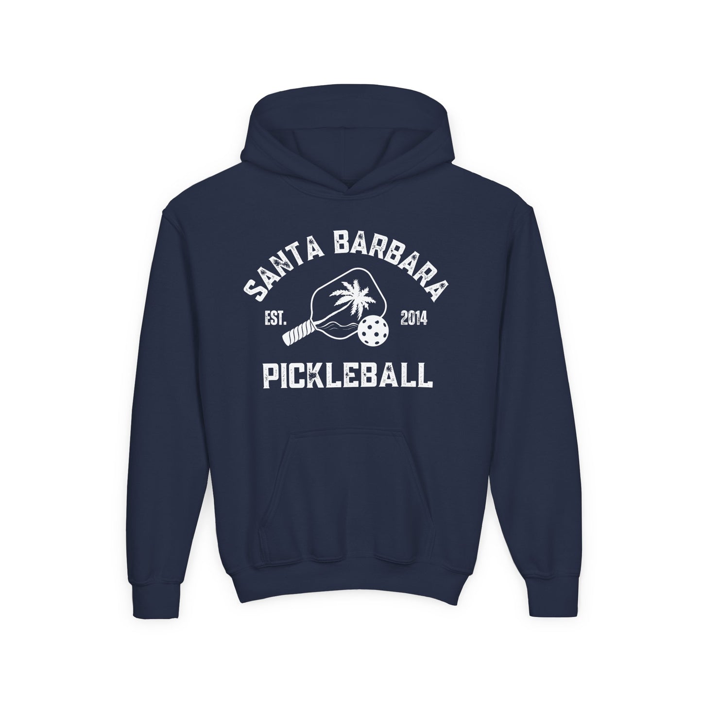 Santa Barbara Pickleball - Youth Heavy Blend Hoodie - add name back