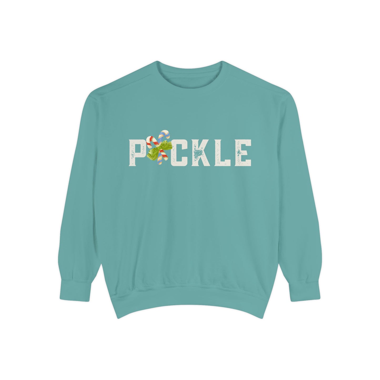 PICKLE Candy Cane MEDIUM weight Garment Dyed, Unisex Crew-Can customize back