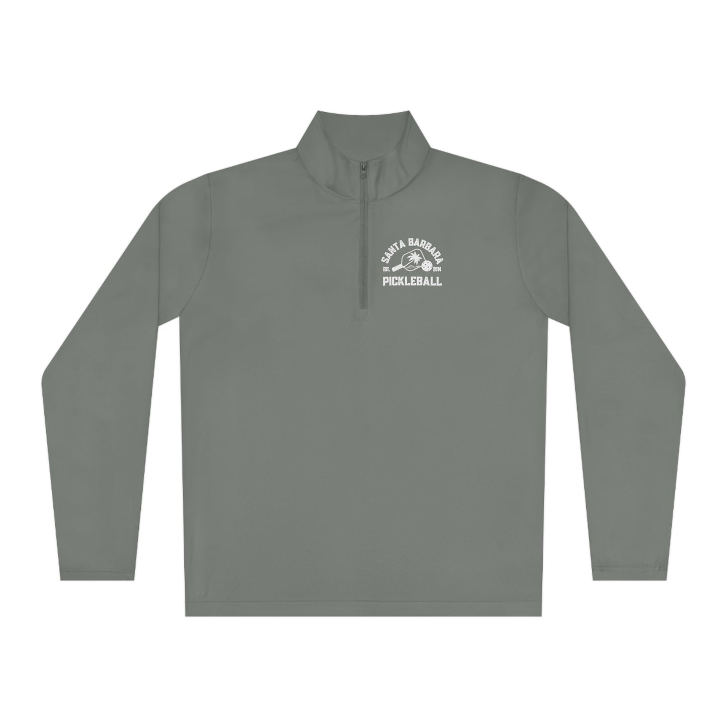 Santa Barbara Pickleball (or your city) Unisex, Moisture Wicking, SPF 40, Quarter-Zip Pullover