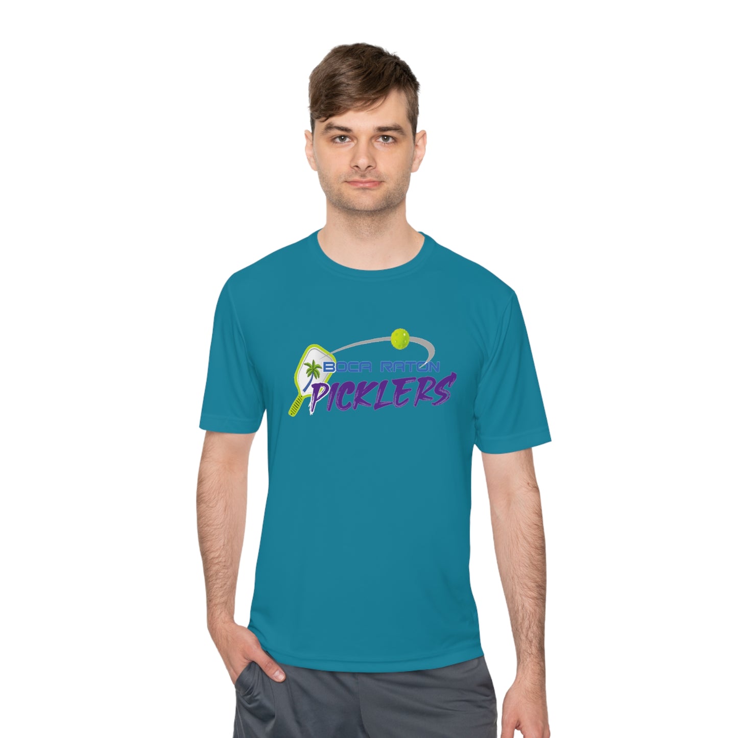 Boca Raton Picklers NPL Team - Unisex (fuller cut) Moisture Wicking T - customize back