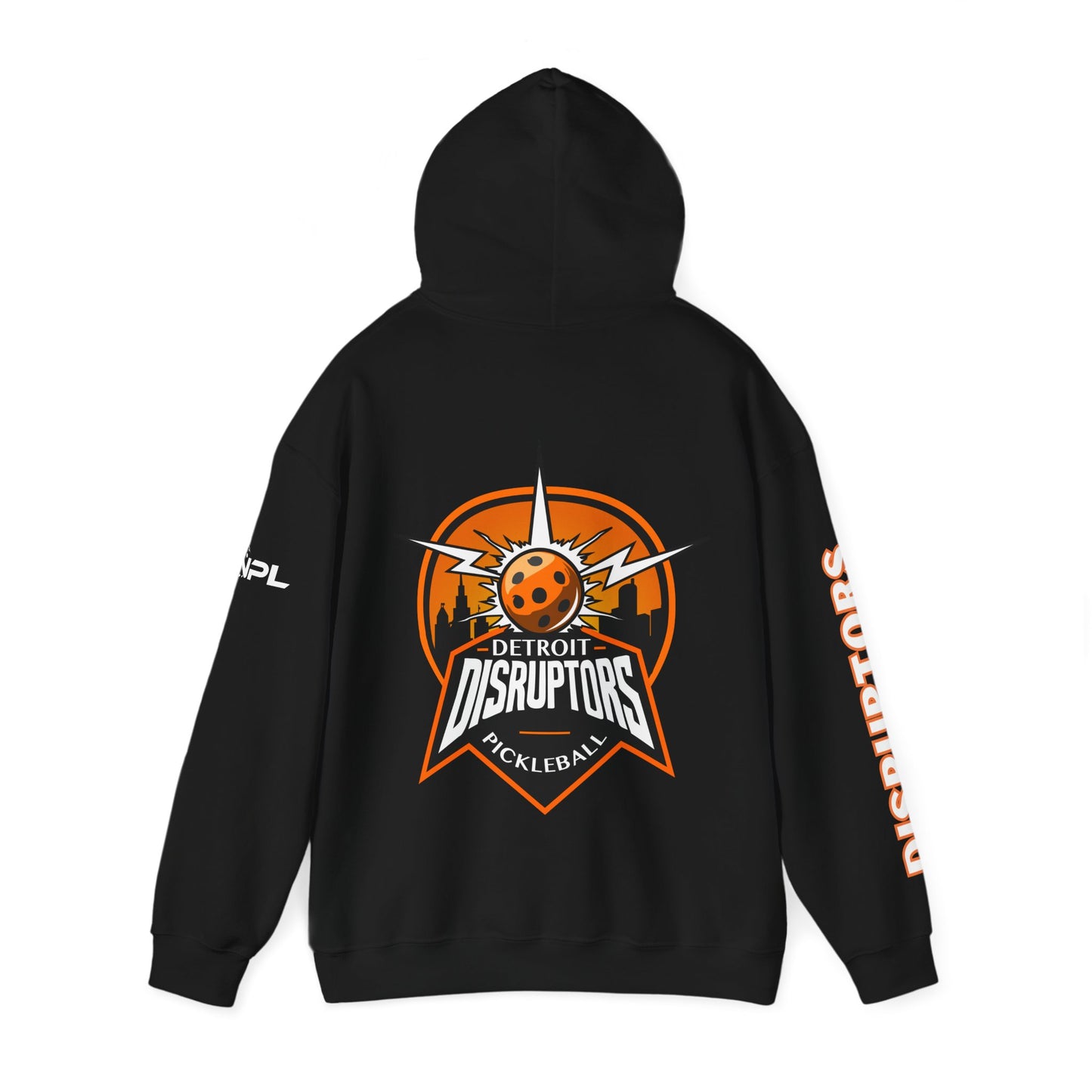 Detroit Disruptors Unisex Hoodie - Customize Sleeve or Back w/ Name - 50% cotton/poly (add in instructions)