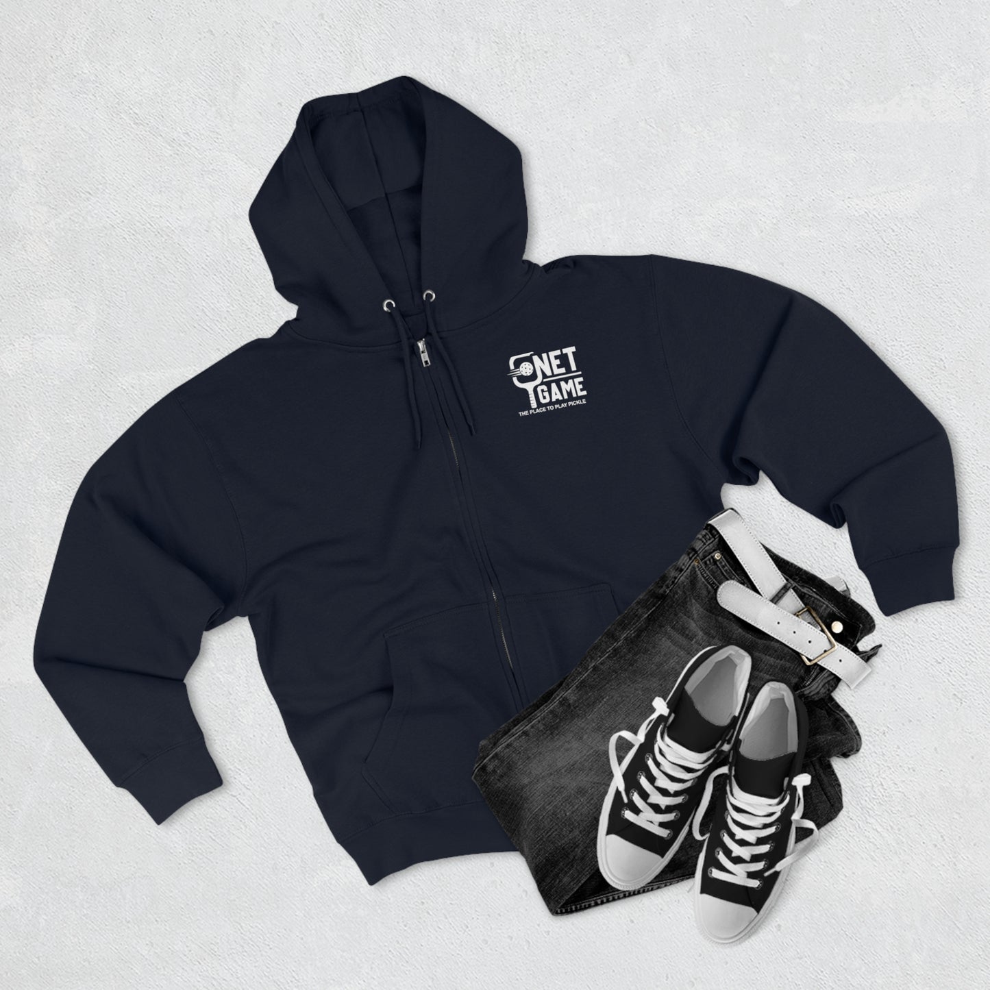 Net Game Zip Up - Unisex Premium Full Zip Hoodie