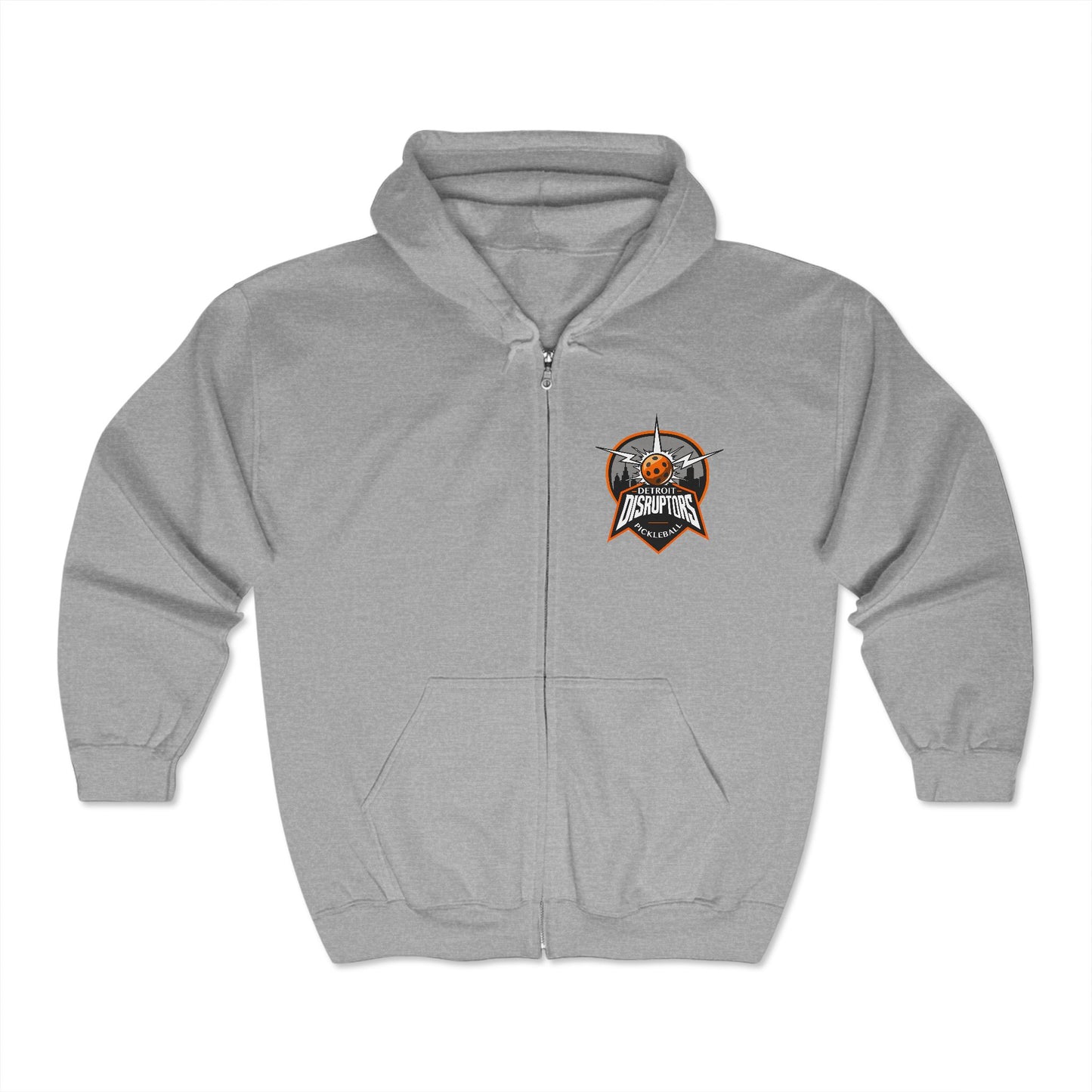 Detroit Disruptors Pickleball Hoodie - Unisex Heavy Blend Full Zip Sweatshirt