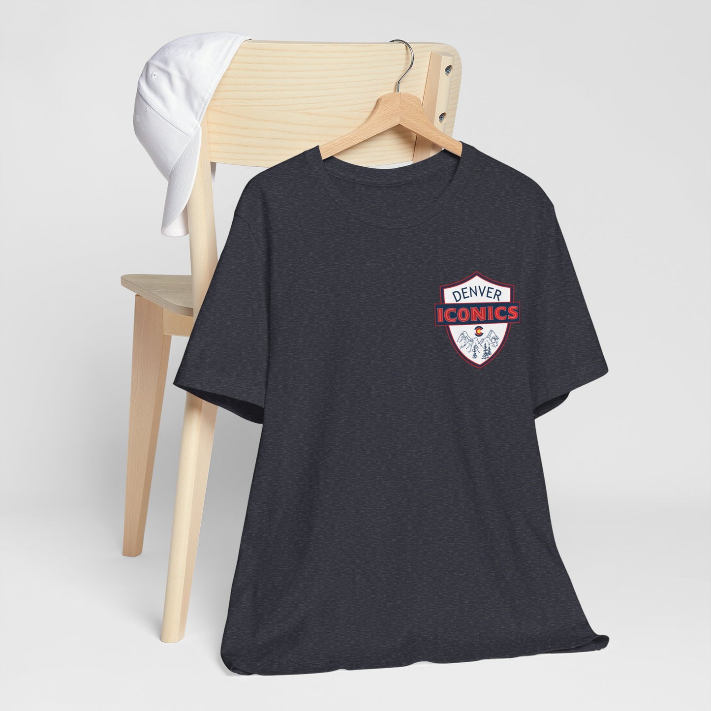 Denver Iconics Unisex Jersey Short Sleeve Tee - 100% cotton Bella Canvas - add name to back