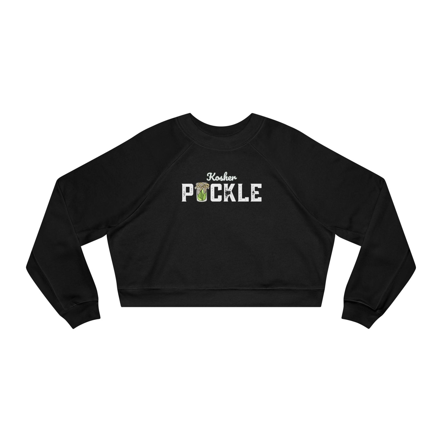 Kosher Pickle Crop - Women's Cropped Fleece Pullover