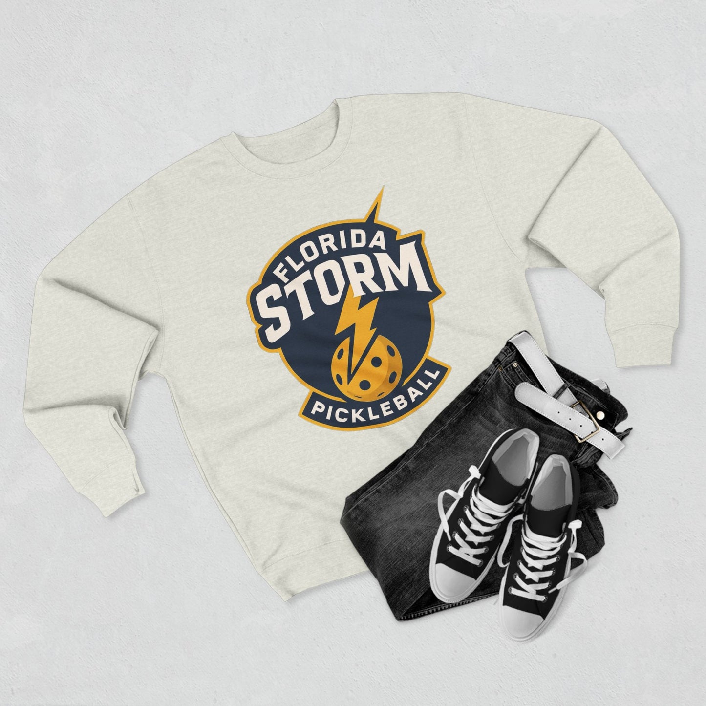 Florida Storm Unisex Crew- 2 sided (can personalize) warmer  80% cotton, 20% polyester