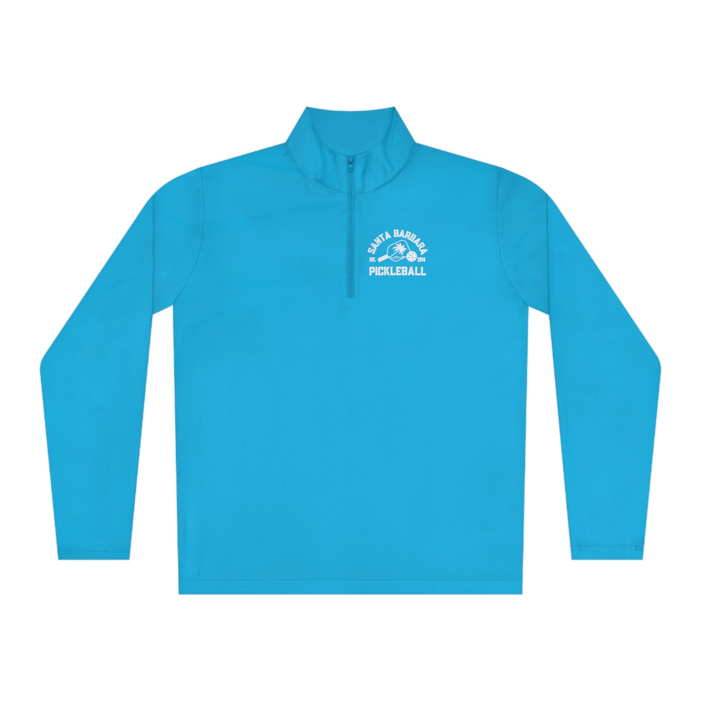 Santa Barbara Pickleball (or your city) Unisex, Moisture Wicking, SPF 40, Quarter-Zip Pullover