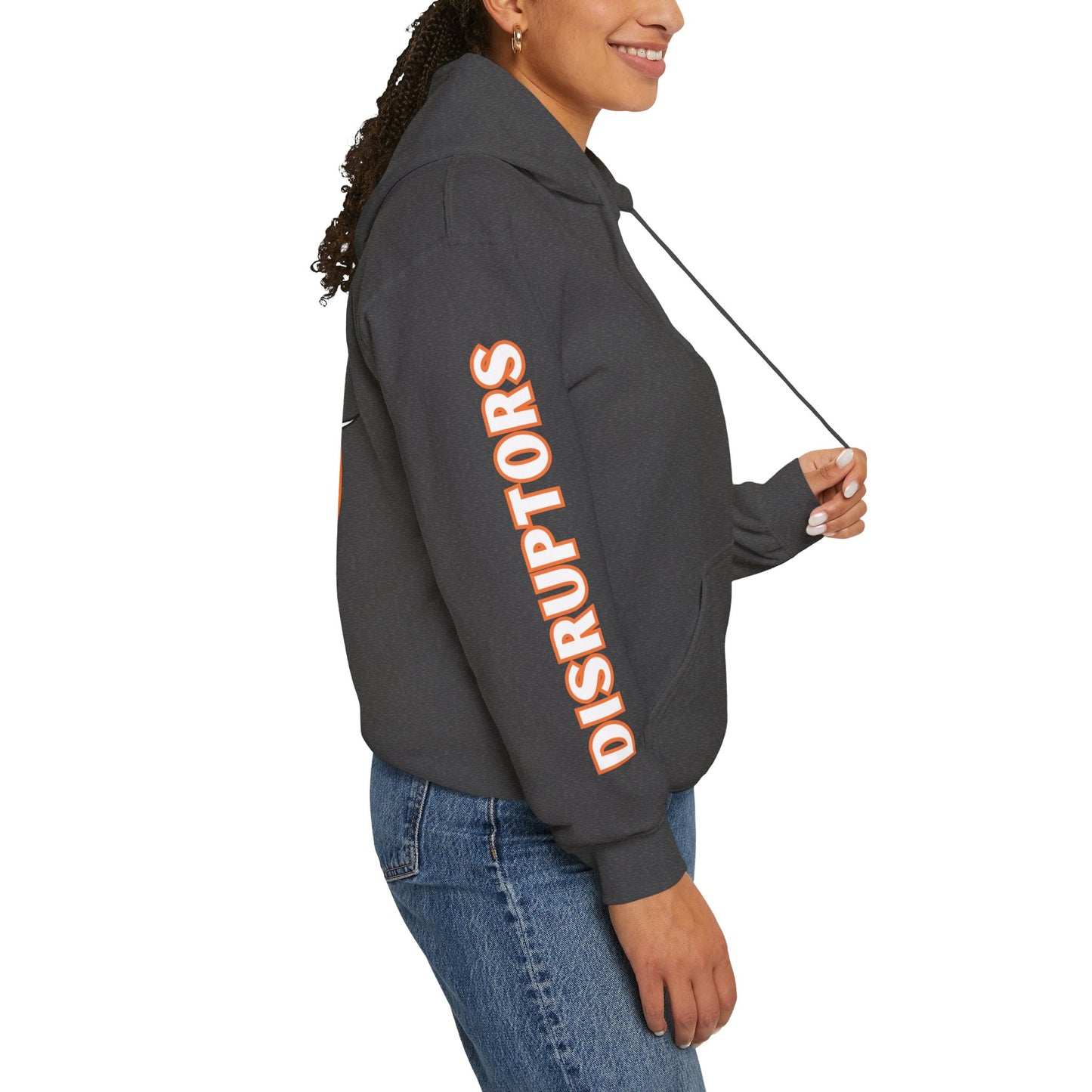 Detroit Disruptors Unisex Hoodie - Customize Sleeve or Back w/ Name - 50% cotton/poly (add in instructions)