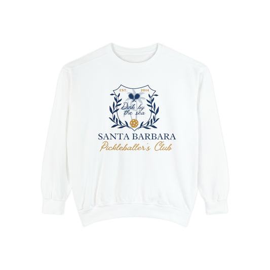 Pickleballer’s Club Santa Barbra Unisex Garment-Dyed Crews