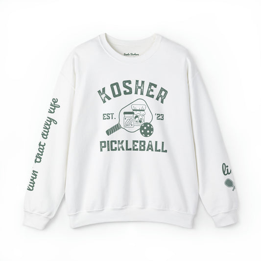 Lisa custom - Kosher Pickleball Crew - Livin’ that dilly life! Can add your name to the sleeve please add in notes