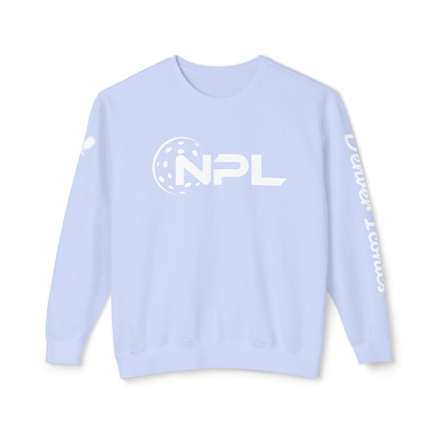 NPL Garment Dyed- Denver Iconics - Unisex 100% Cotton Lightweight Crew - Customize Sleeve w/ Name