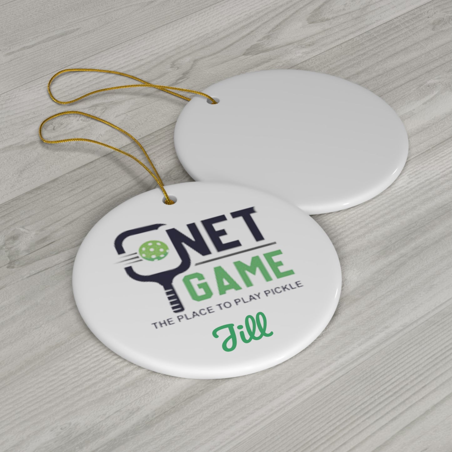 Net Game Ceramic Ornament, 1-Pack - Customize