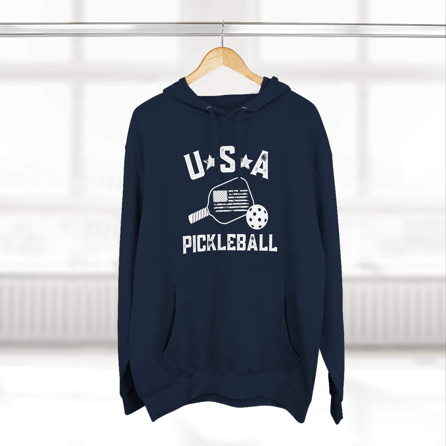 USA Three-Panel Fleece Hoodie | Perfect for Relaxing, Seasonal Gifting, Casual Outings, Unisex Style, Stay Warm