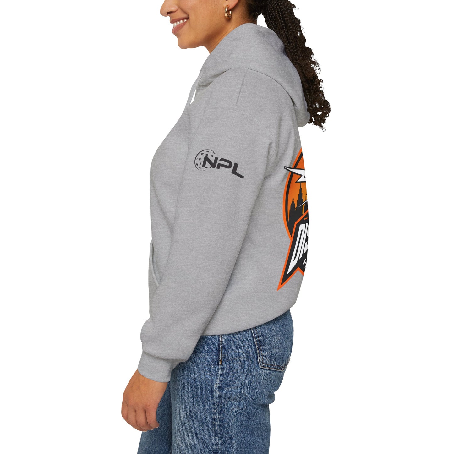 Detroit Disruptors Unisex Hoodie - Customize Sleeve or Back w/ Name - 50% cotton/poly (add in instructions)