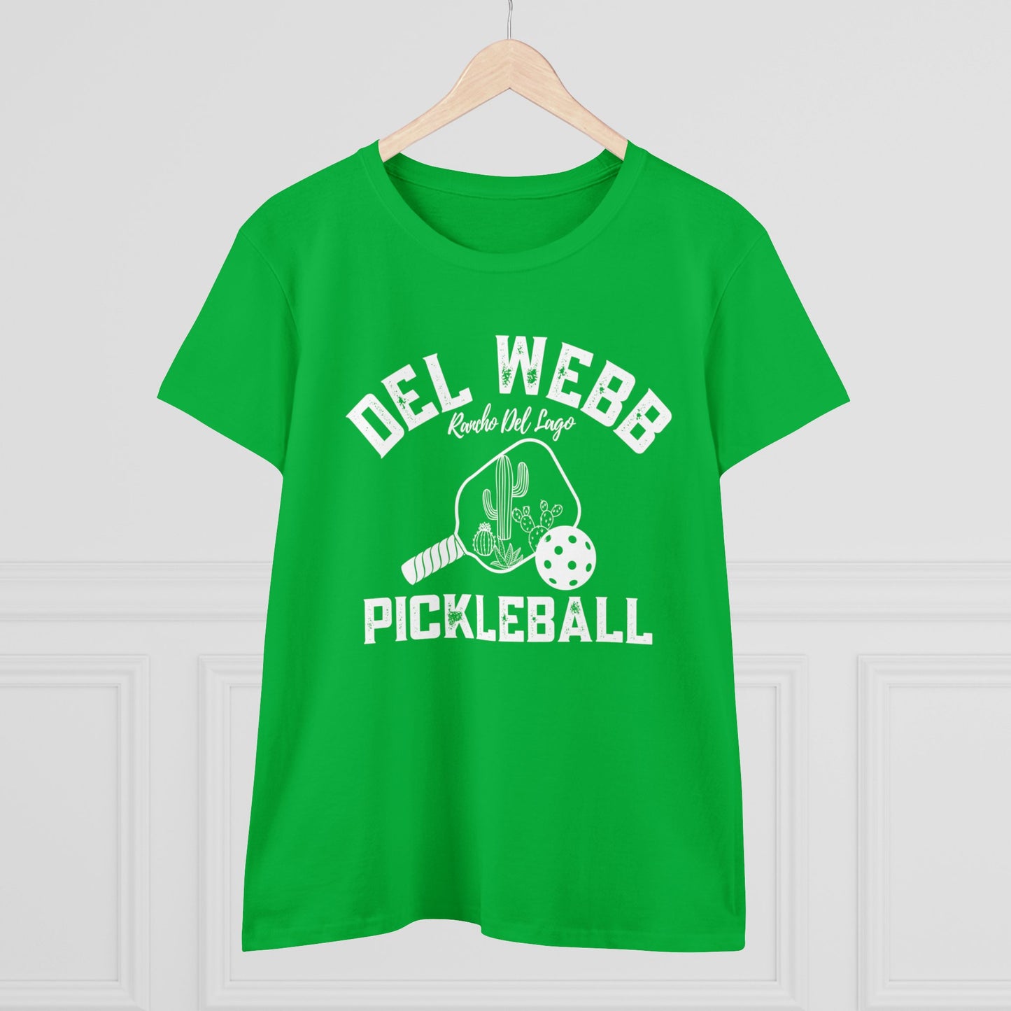 Del Webb Pickleball - Women's Midweight Cotton Tee