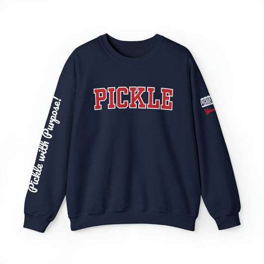 Picklemania - PICKLE Collegiate style crew (customize sleeve)