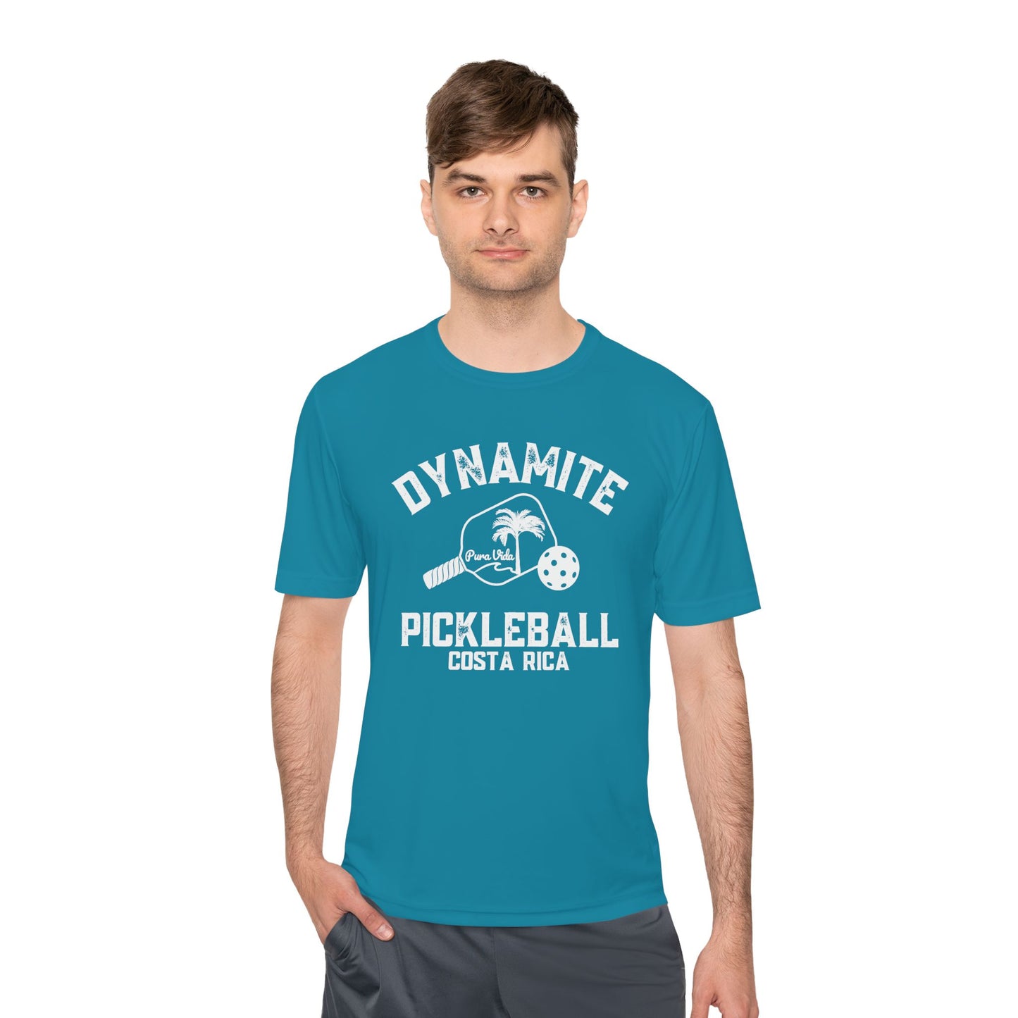 Pura Vidas Unisex SPF 40, Moisture Wicking Dynamite Pickleball T