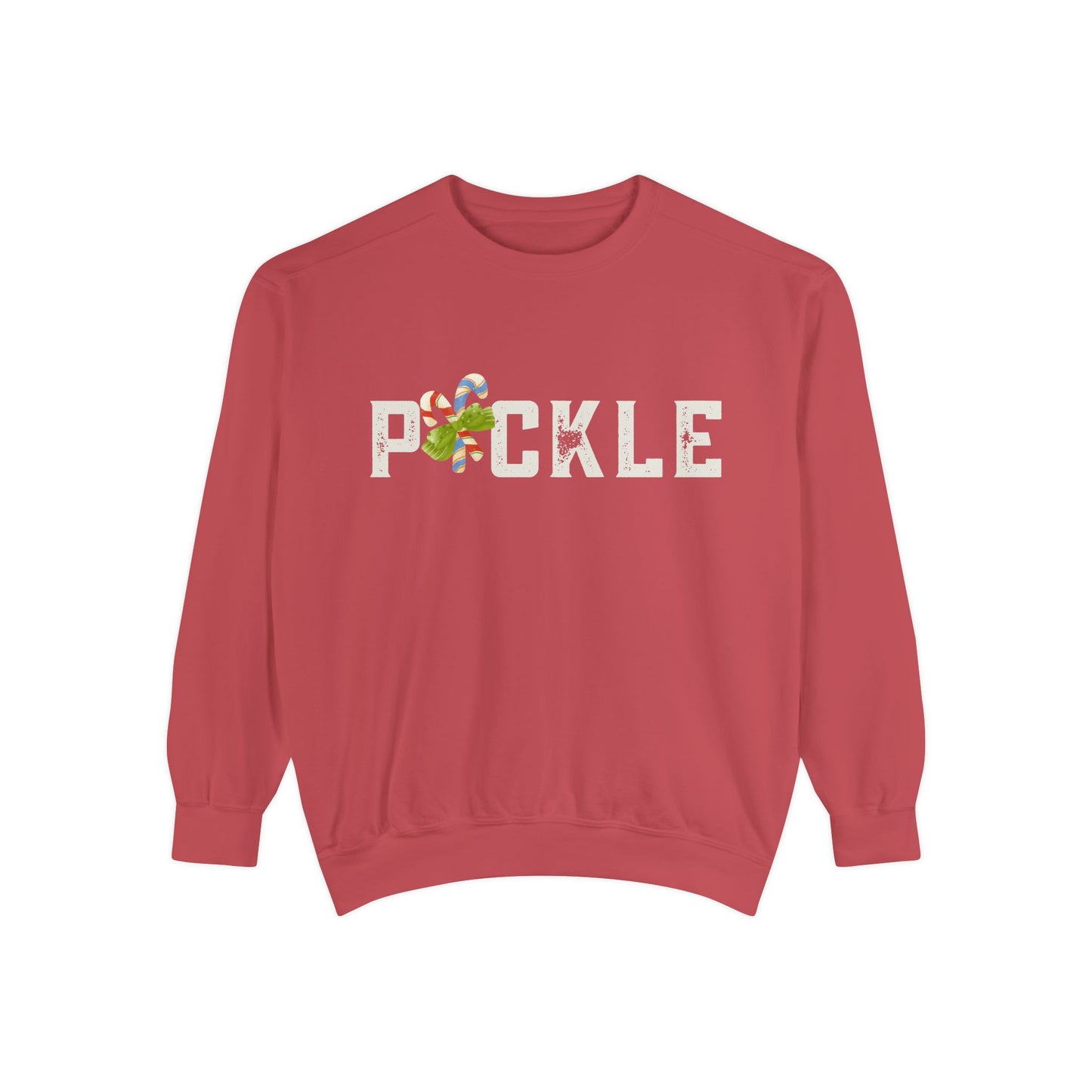 PICKLE Candy Cane MEDIUM weight Garment Dyed, Unisex Crew-Can customize back