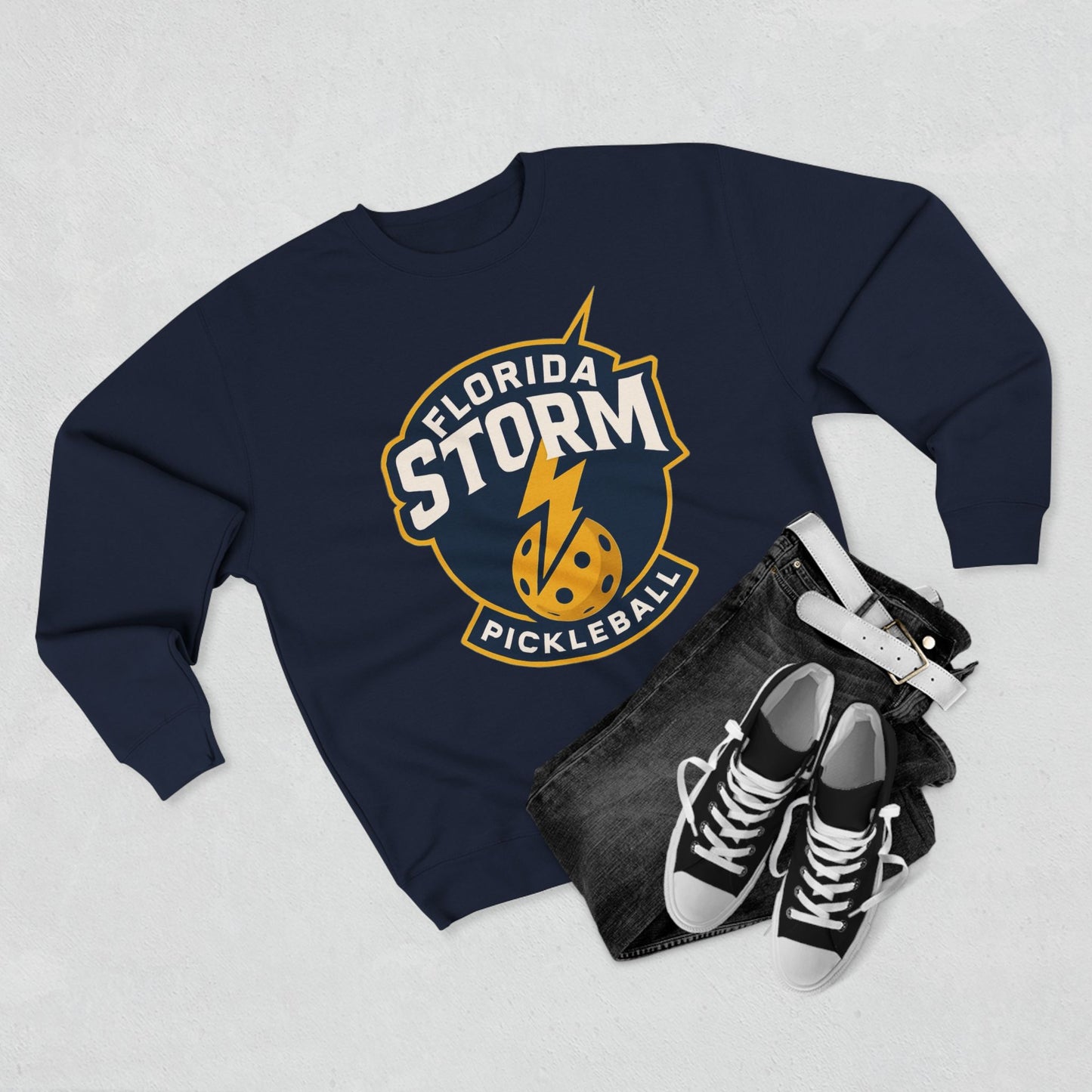 Florida Storm Unisex Crew- 2 sided (can personalize) warmer  80% cotton, 20% polyester