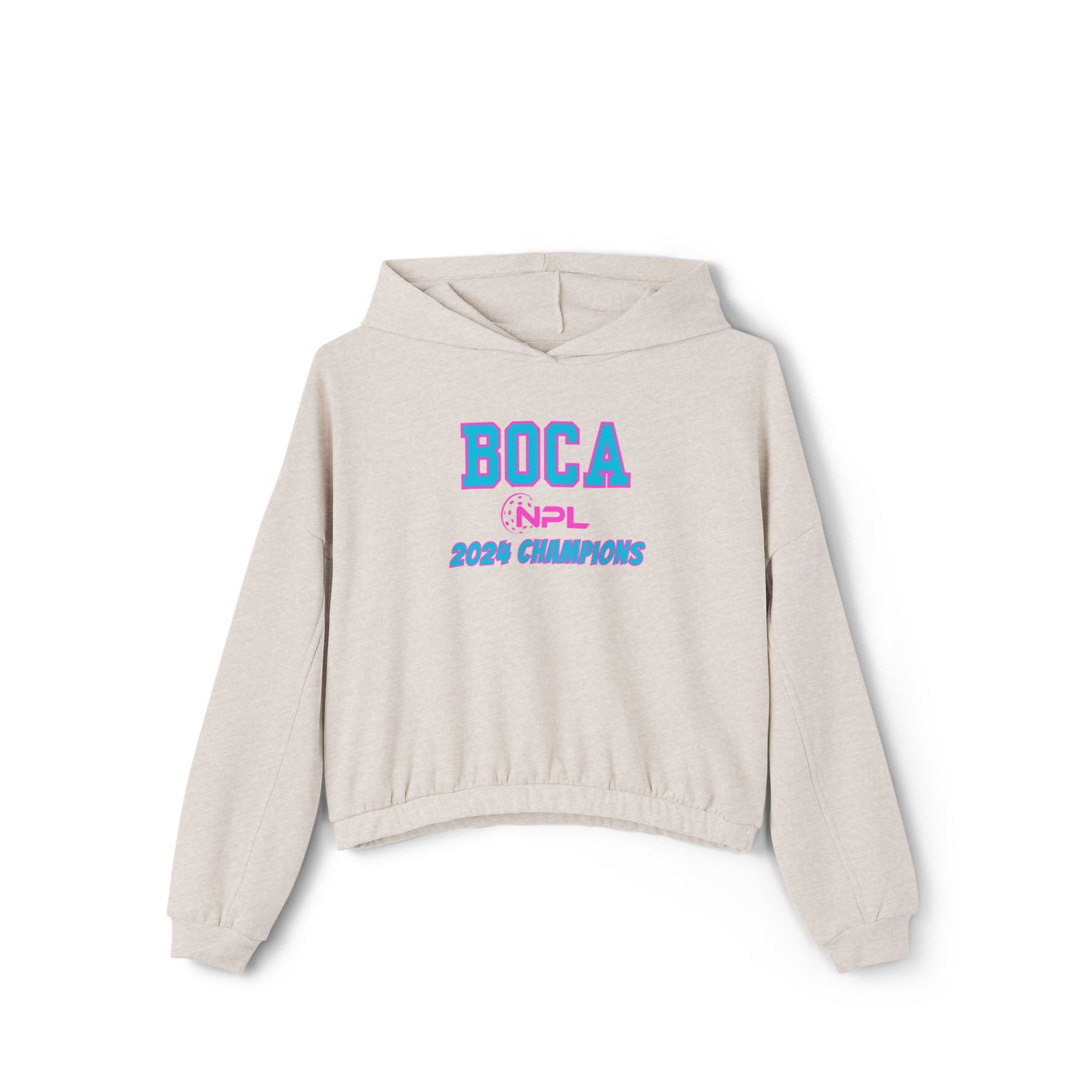 BOCA no back art NPL ‘24 Champions Women's Cinched Bottom Hoodie