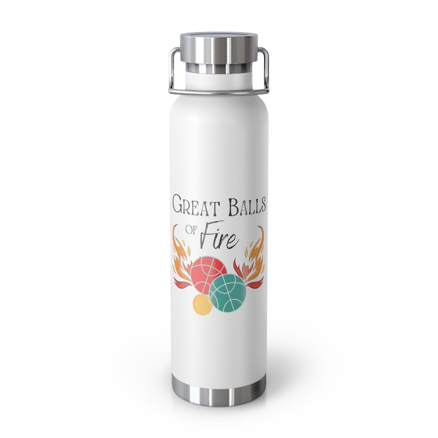 Great Balls of Fire Copper Vacuum Insulated Bottle, 22oz
