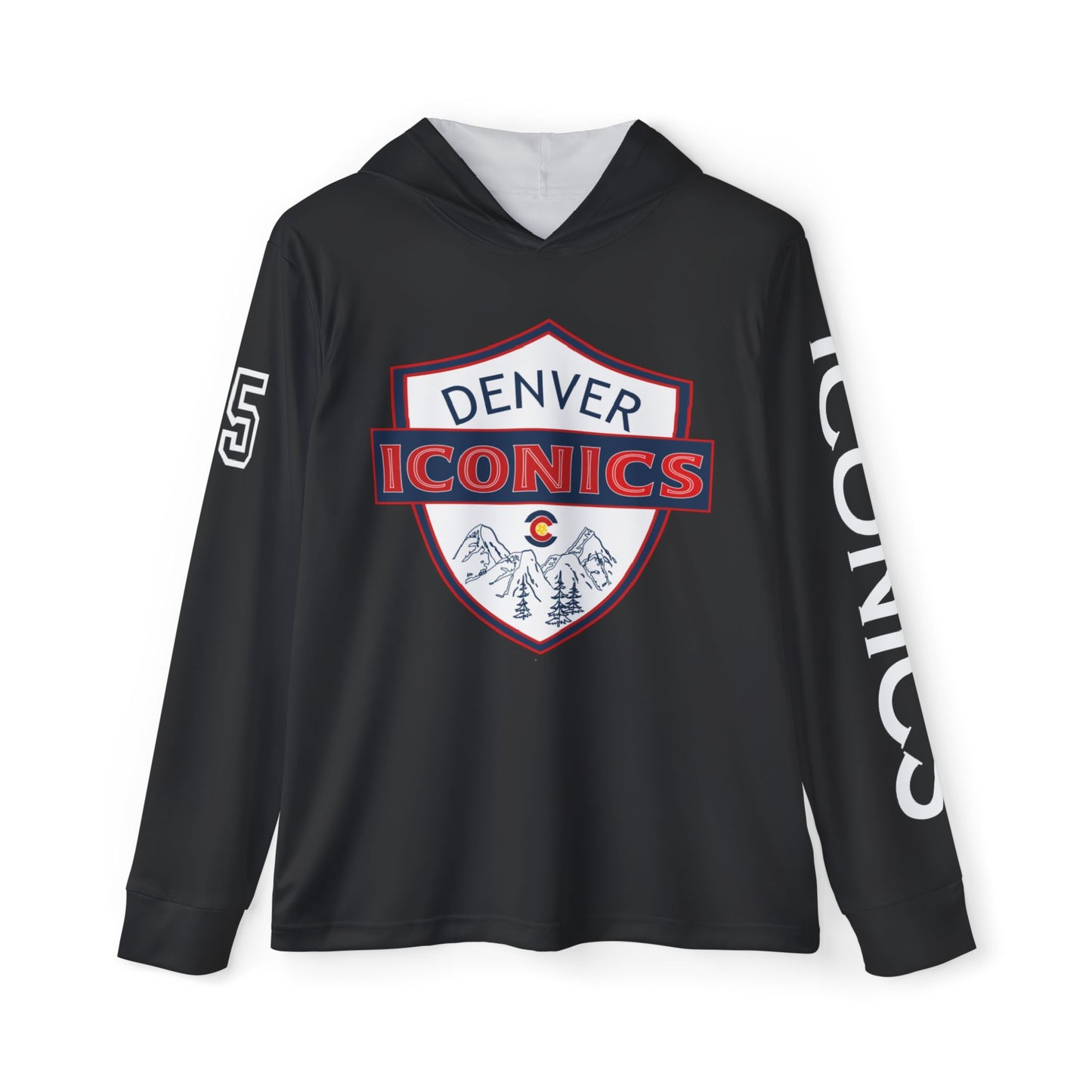 Denver Iconics Sports Warmup Hoodie - SPF 50 - Customize any side - 10 colors available