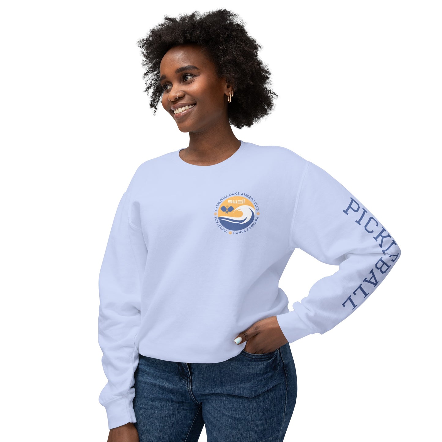 SWELL Pickleball Garment Dyed -Unisex Lightweight Crew