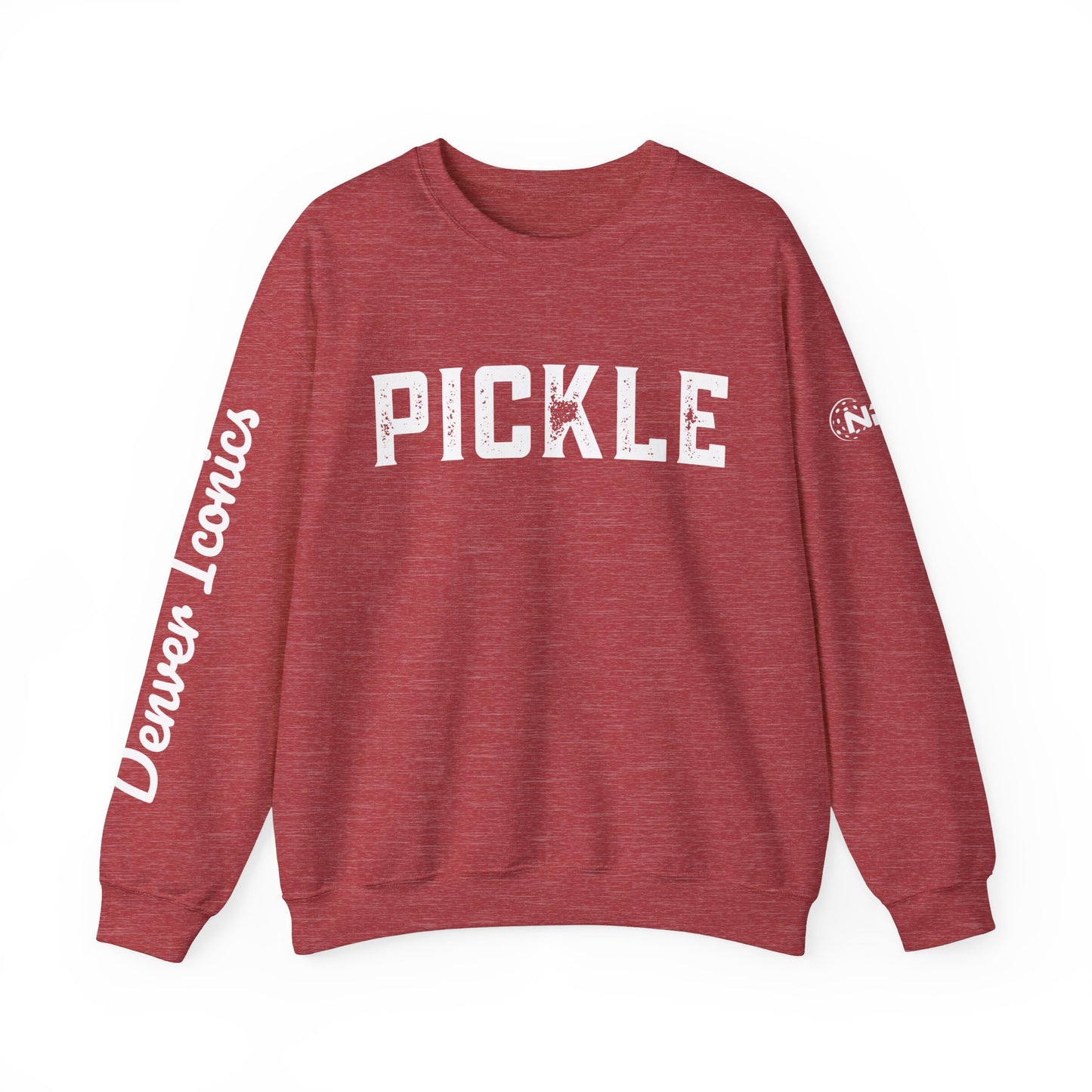PICKLE w/ Denver Iconics in script - custom Crew - personalize sleeve and or back