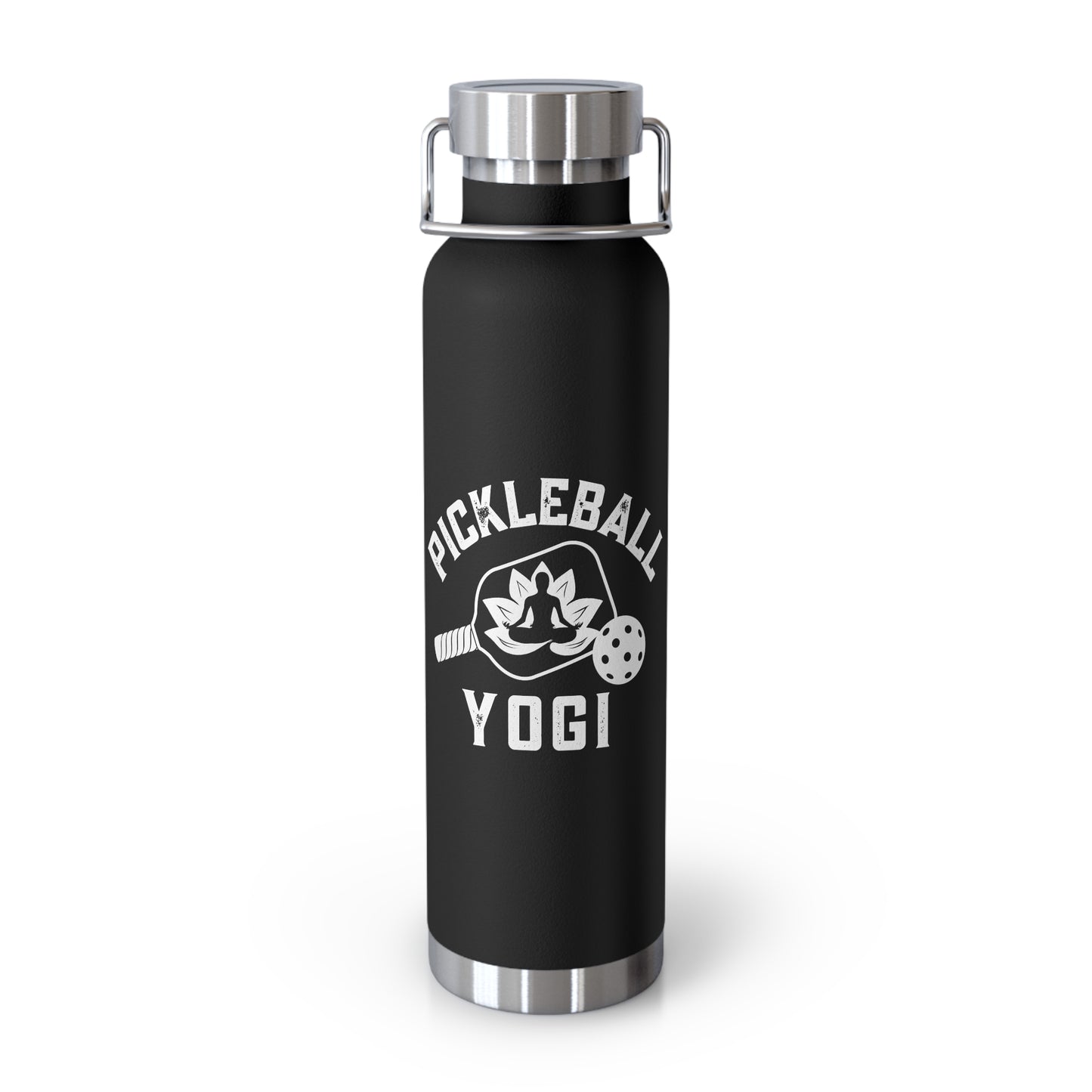 Pickleball Yogi - Copper Vacuum Insulated Bottle, 22oz
