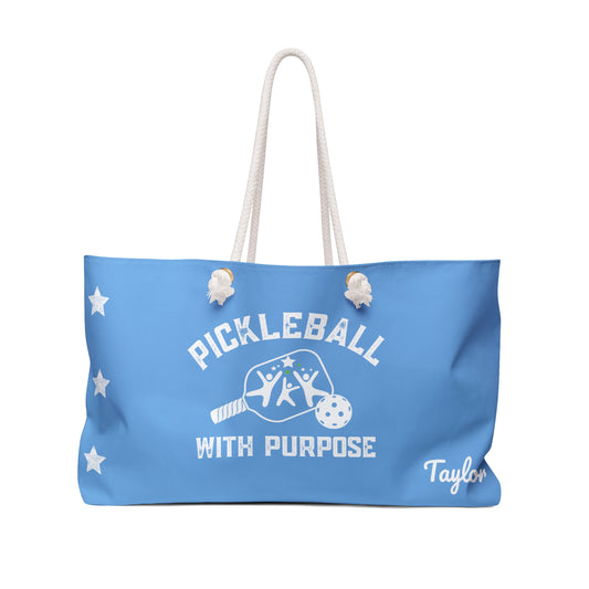 Pickleball with Purpose - Weekender Bag - customize name